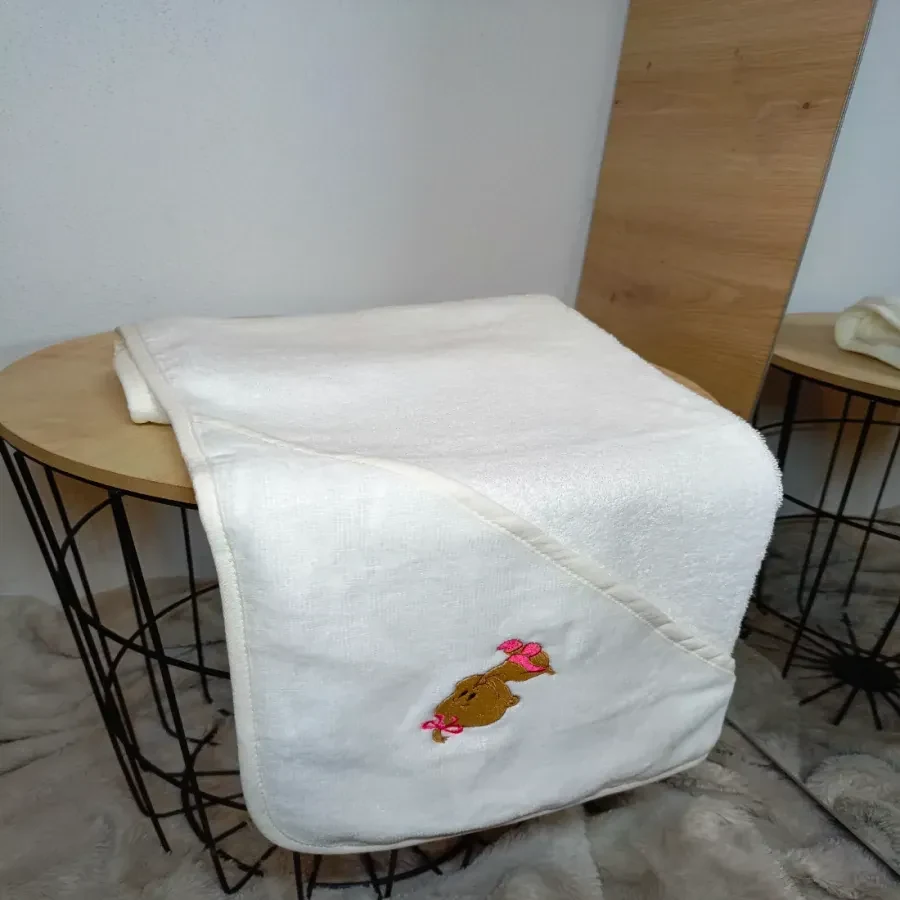 Detská osuška s motívom 75x75cm biela