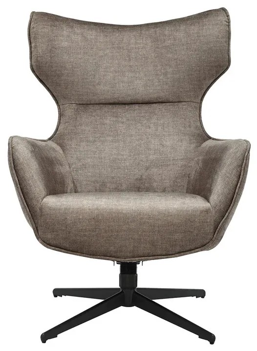 Kreslo VOGUE otočné o 360° zamatová farba taupe