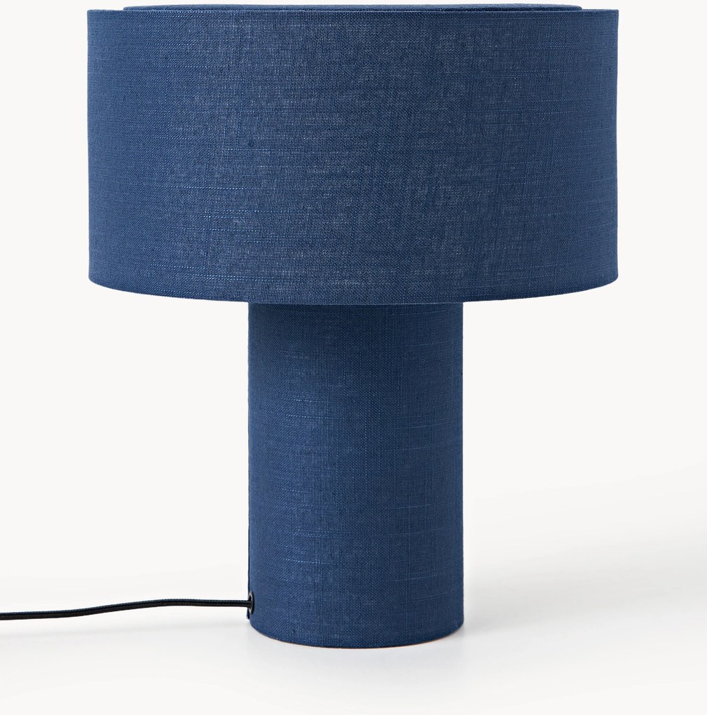 Ľanová stolová lampa Ron