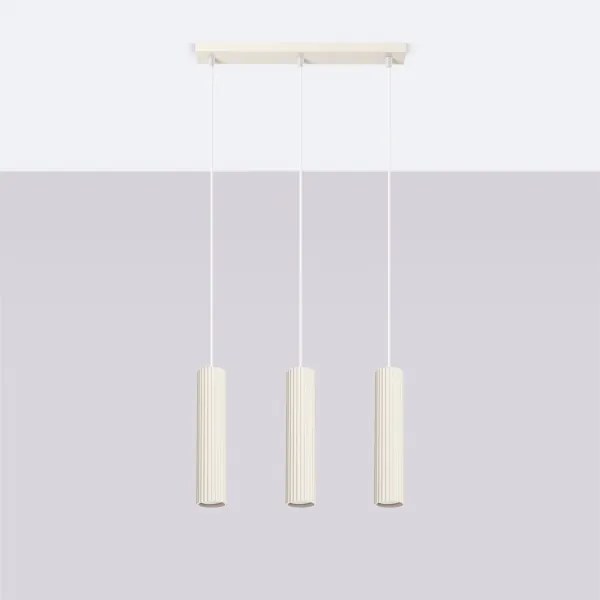 Sollux SL.1594 - Luster na lanku KARBON 3xGU10/10W/230V krémová