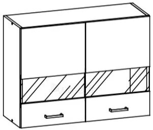 Horná kuchynská skrinka Estell EZ6 G80W. Vlastná spoľahlivá doprava až k Vám domov. 762604