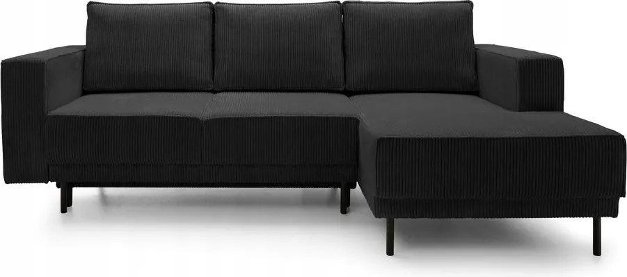Rohová sedacia súprava Rodriguez mini (p) (čierna čierna)
