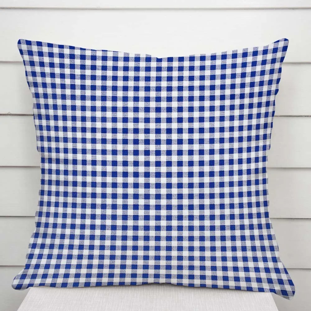 Biante Bavlnená obliečka na vankúš Sandra SA-057 Modro-biele kocky 30 x 50 cm