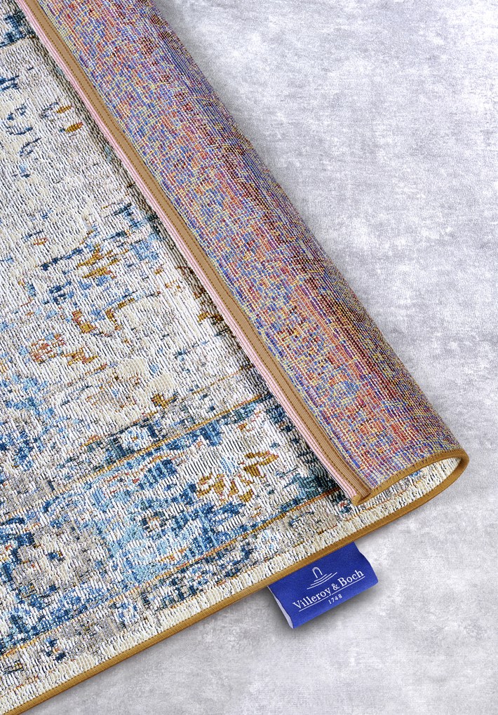 Villeroy & Boch, Kusový koberec Villeroy & Boch 106064 Cream, Blue – na von aj na doma, 120x180, modrá, chodba / predsieň