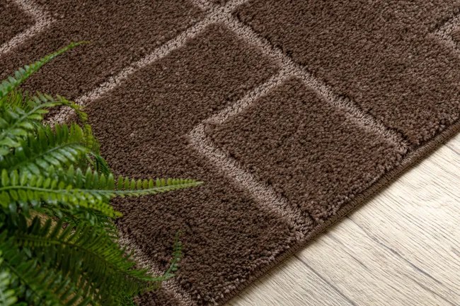 Kúpeľňový koberček SUPREME LINES línie, hnedý