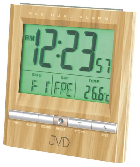 Rádiom riadený digitálny budík JVD RB92 s teplomerom