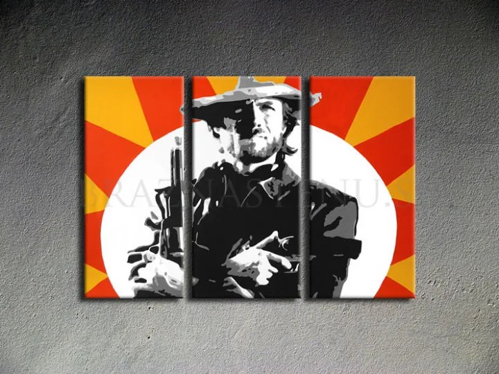 Ručne maľovaný POP Art obraz Clint Eastwood | rôzne rozmery