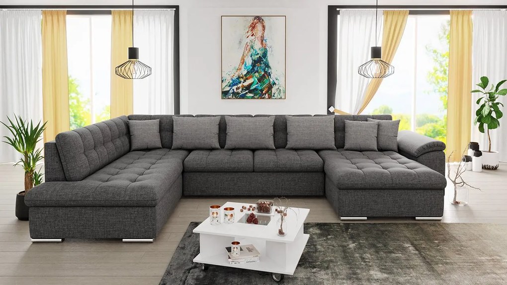 Rohová sedačka s funkciou spania Tony Sale, Dostupné poťahy: ekokoža Soft 017 (biela) + Lux 06, Strana: Ľavá