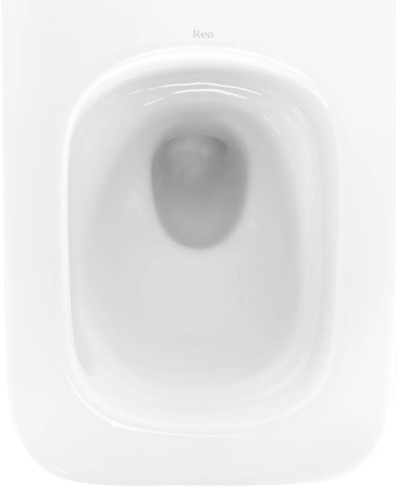 Rea Dexter, závesná WC misa Rimless Tornado 515x365x350 mm + WC sedadlo z duroplastu, biela lesklá, REA-C1278