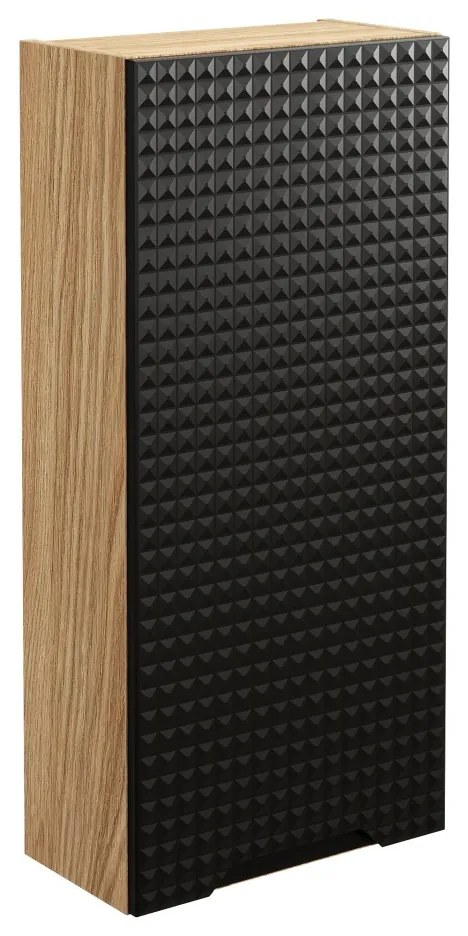 Skrinka pod umývadlo Casad 80 cm čierna/dub wotan