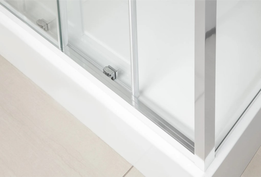 Novoterm Jednokrídlové posuvné sprchové dvere NV-Solid DS CHR 100, chróm/transparent - bez vaničky