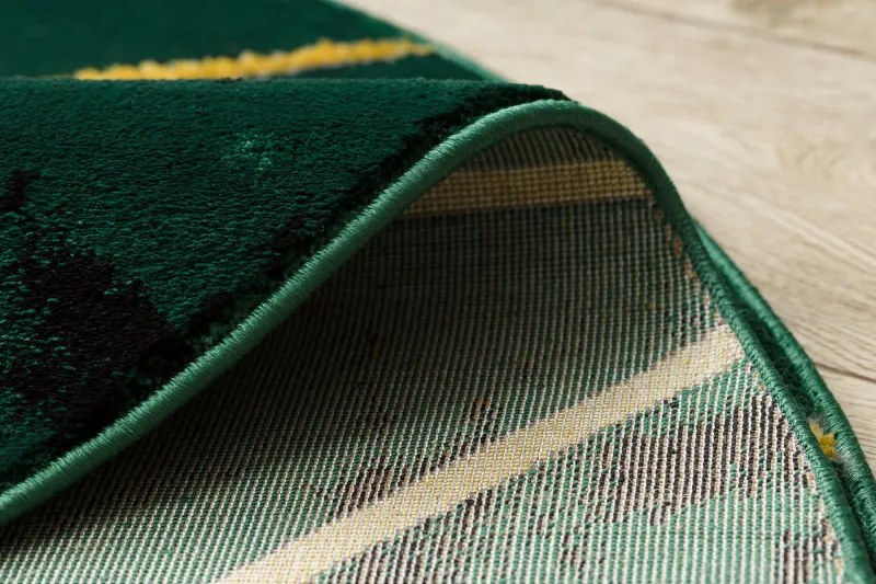Dywany Łuszczów, Kusový koberec Emerald geometric 1012 green and gold kruh, 120x120 (priemer) kruh, zelená, chodba / predsieň