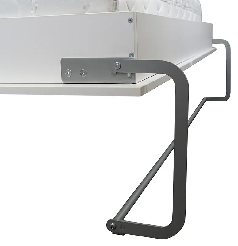 Moderný polohovateľný nábytok 160x200 vertikálny - matná biela