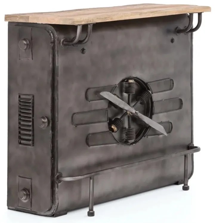 furniture-nabytek.cz - Masívny barový stôl Fotoaparát z kovu a manga, lakovaný, viacfarebný – 125×55×110 cm