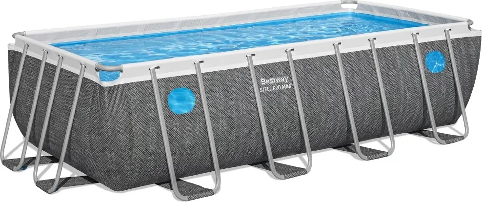Bazén 488m x 244cm Splash View frame pool Gray Rattan Bestway 561 MB