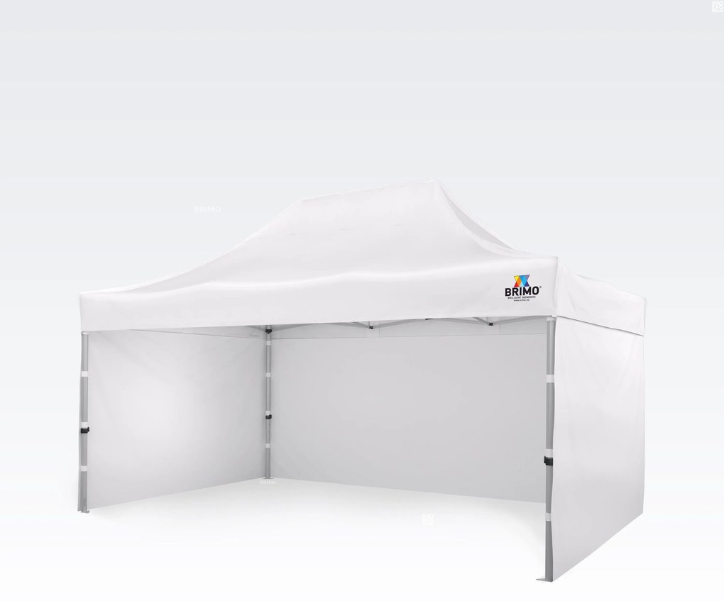 BRIMO Nožnicový stan 3x4,5 m ALU aj pre Motošport - s 3 stenami - Biela 5