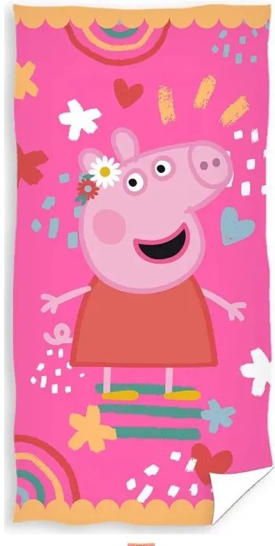 Detská osuška Prasiatko Pepina Farebný Svet 70x140 cm