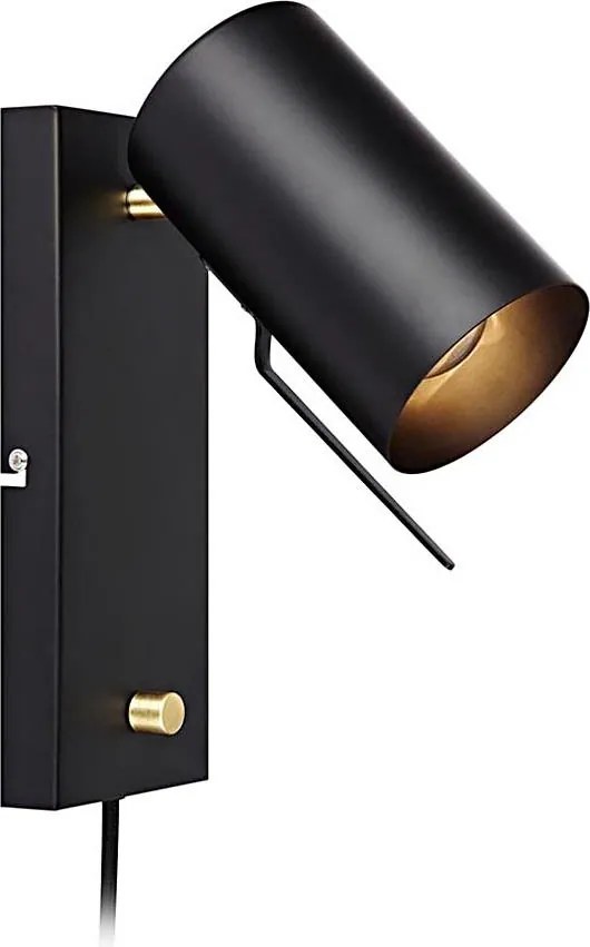 Markslöjd 106587 - Stmievateľné nástenné svietidlo CARRIE 1xGU10/35W/230V čierna