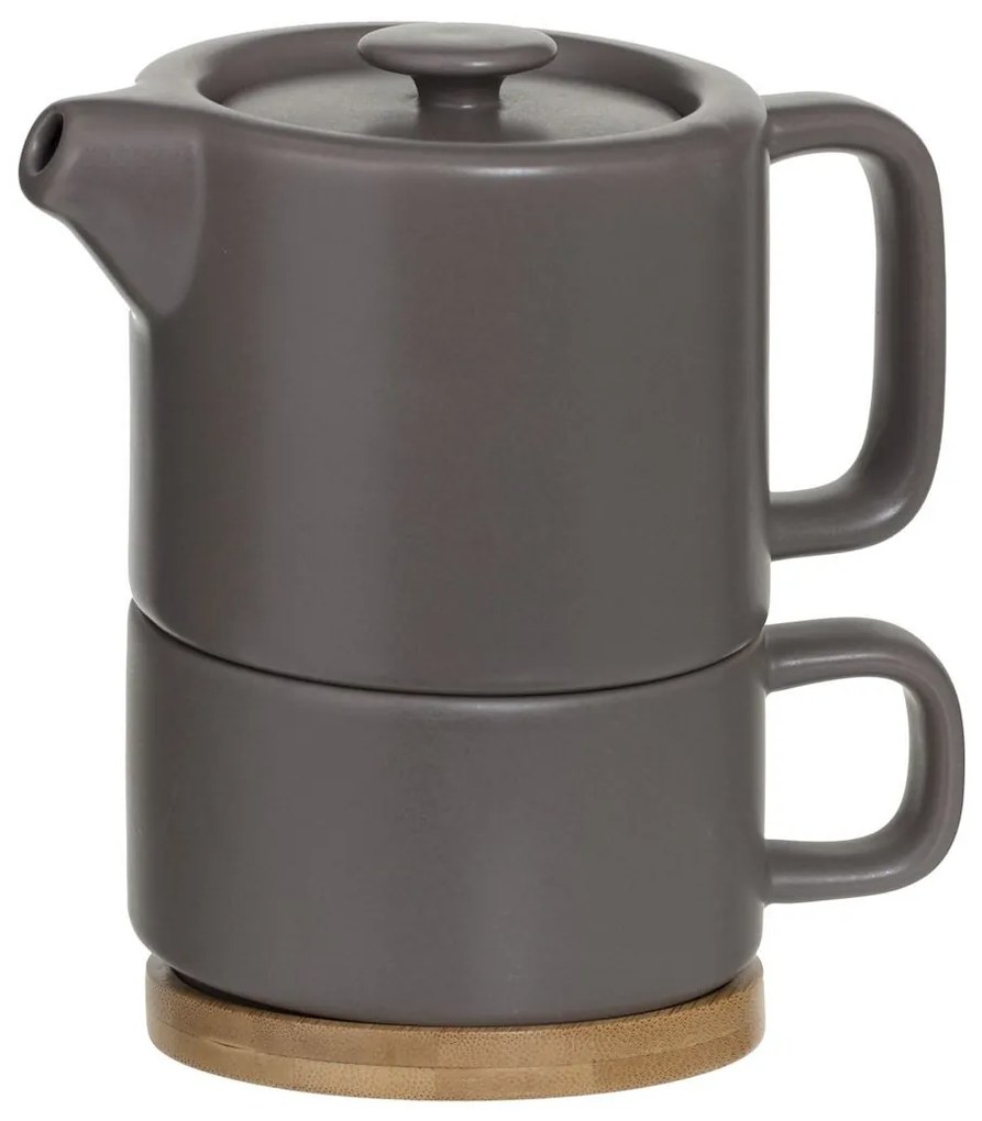 Čajový/kávový set so sitkom Natural Taupe