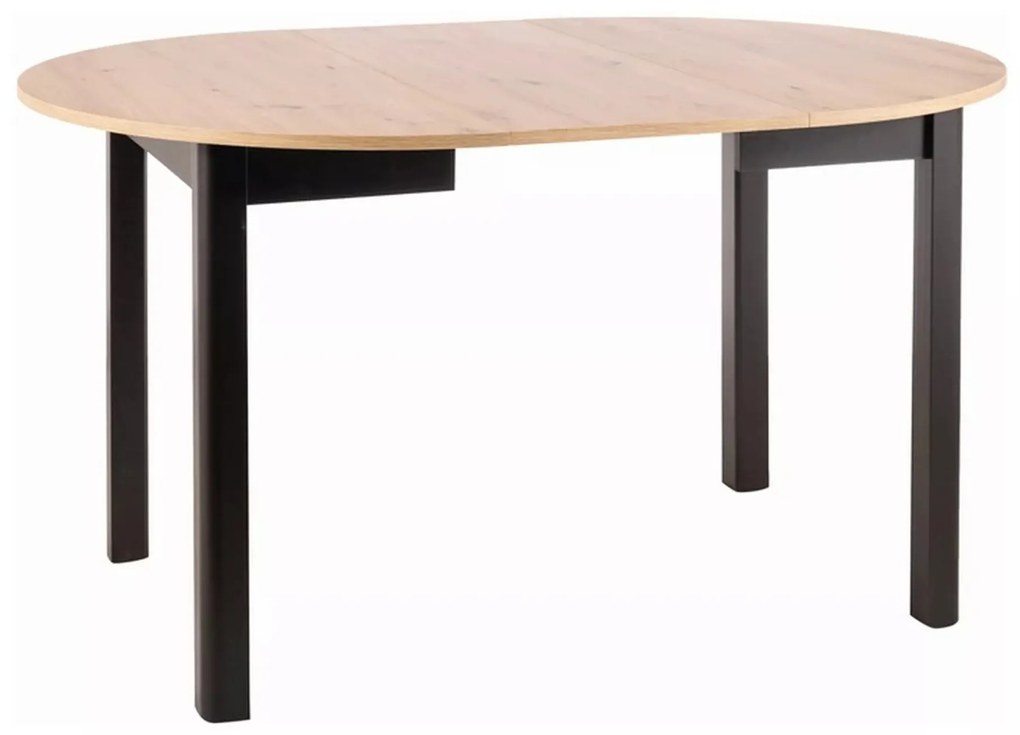 Rozkladací jedálenský stôl Dante I 102/144 cm dub s remeselným vzhľadom/čierny