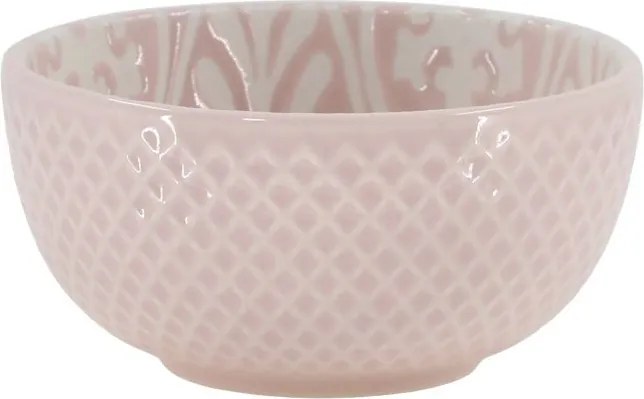 Ružová porcelánová miska s kvetmi vnútri Arés - Ø 7,5*3,5 cm / 100ml