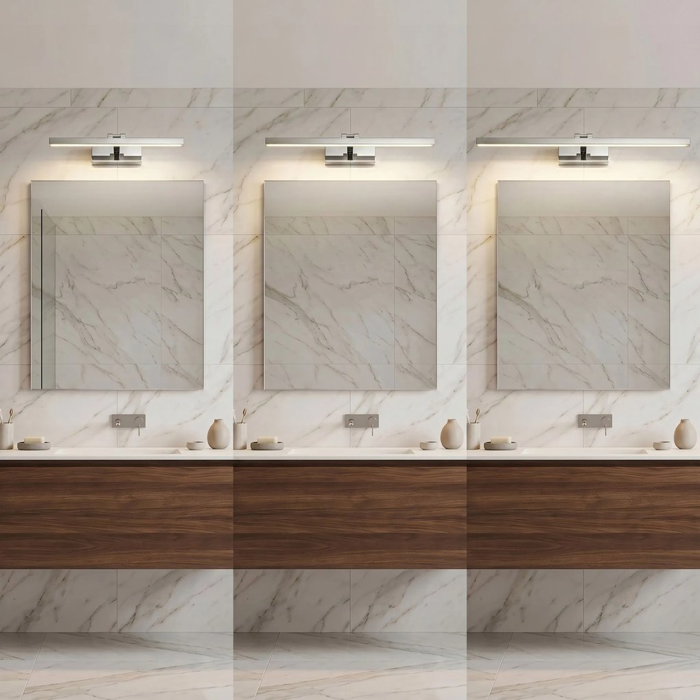 Toolight Toolight, LED nástenné svietidlo, 40cm, 6W, 4000K, 500lm, APP1857-1W, chrómová, OSW-66010