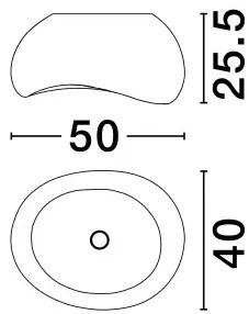 Dizajnové stropné svietidlo Aere 50