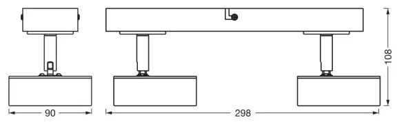 Ledvance - LED Bodové svietidlo DECOR PLUTO 2xLED/4,8W/230V