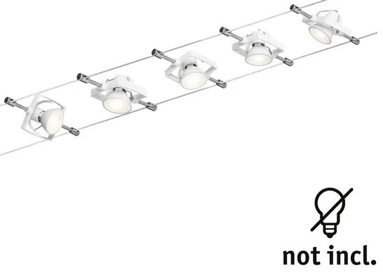 Paulmann 94149 - SADA 5xGU5,3/10W Bodové svietidlo do lankového systému TECH 230V