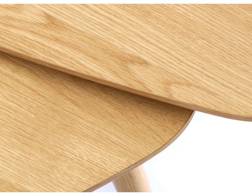 Konferenčné stolíky v súprave 2 ks v dekore duba v prírodnej farbe 70x100 cm Adda – Unique Furniture