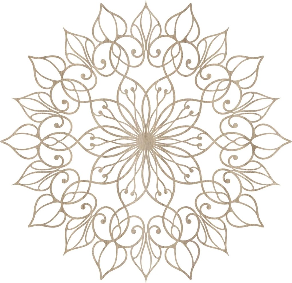 Drevená nástenná dekorácia Mandala Lotus | QUASAR: HDF - Javor 20 cm 4394-113018 HDF0247