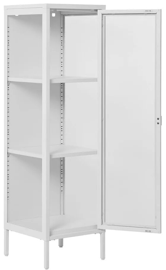 Biela kovová vitrína 40x140 cm Brisbane – House Nordic