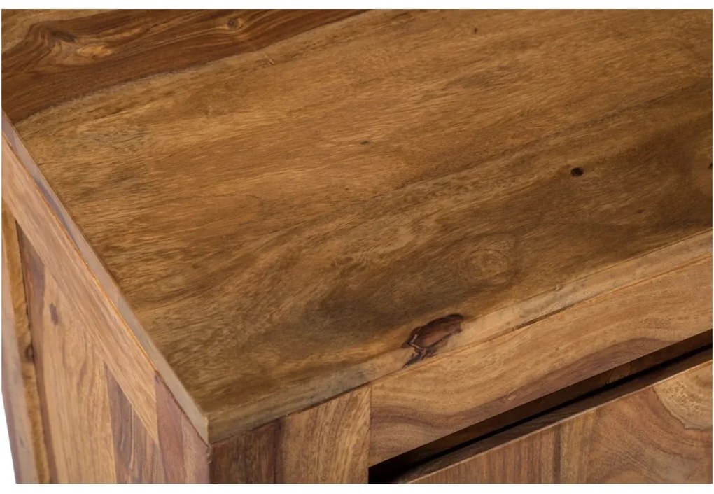 furniture-nabytek.cz - Masivní koupelnová skříňka pod umyvadlo Leeston z palisandru, lakovaná, hnědá – 42×30×80 cm