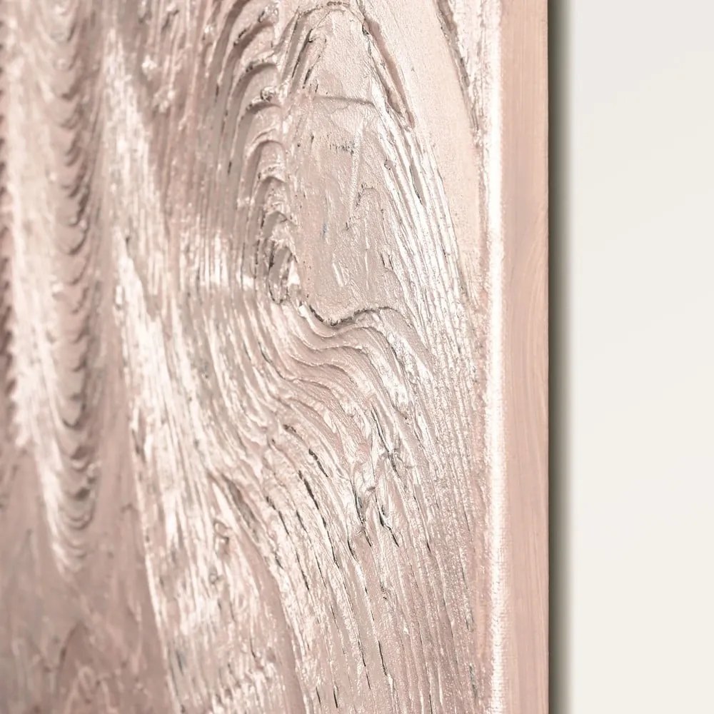 Ručne maľovaný obraz 88x118 cm Metallic Rose – Malerifabrikken