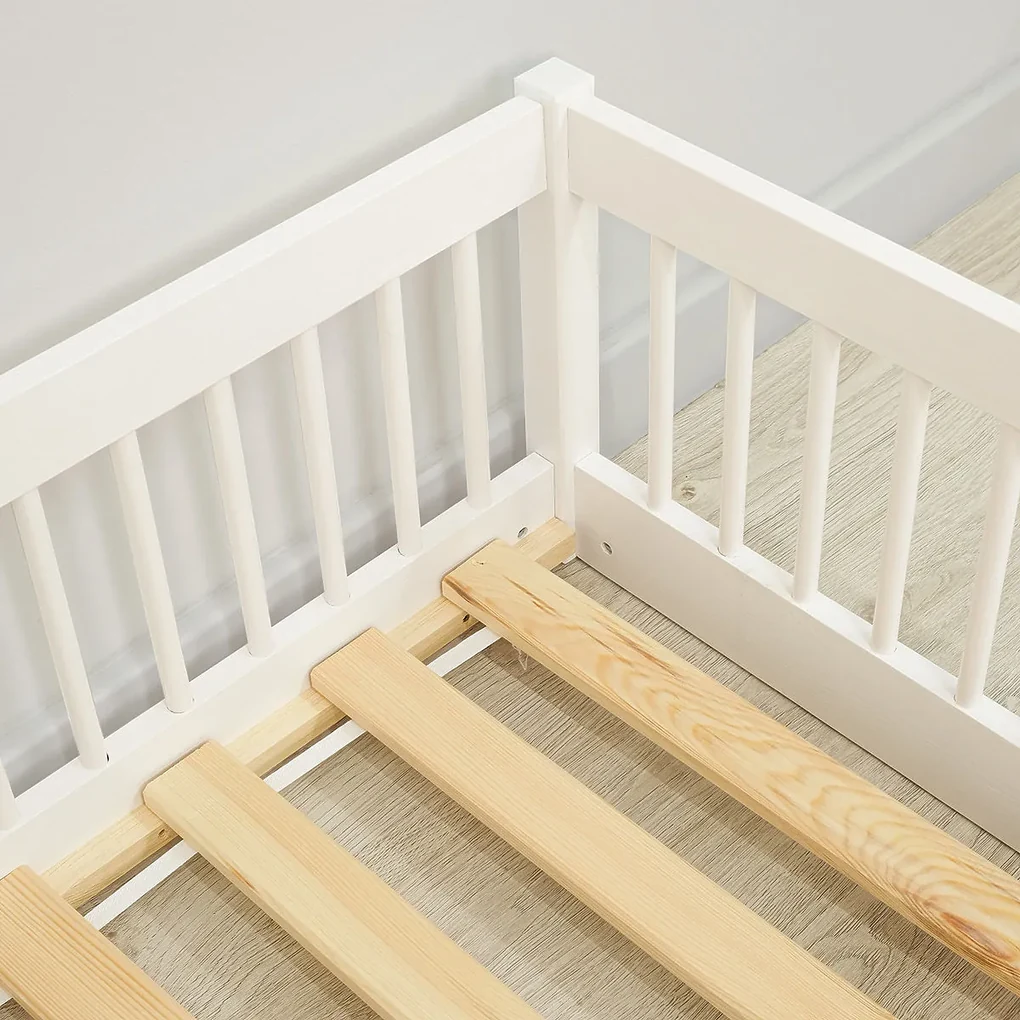 Ourbaby® 35984-0 Low bed for children Montessori Plus - whi 160x80 cm biela