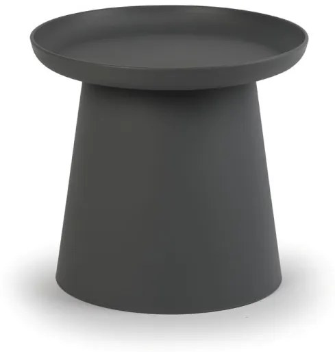 Plastový kávový stolík FUNGO, priemer 500 mm, sivý