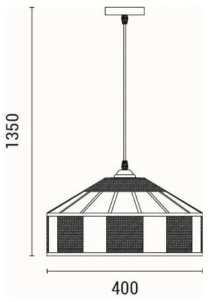 Luster na lanku 1xE27/15W/230V béžová