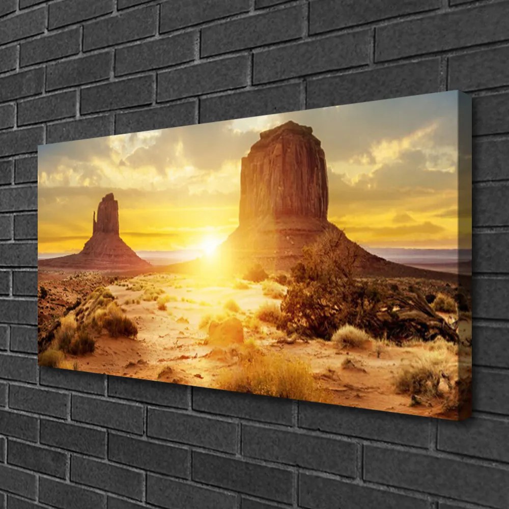 Obraz na plátne Púšť slnko krajina 140x70 cm