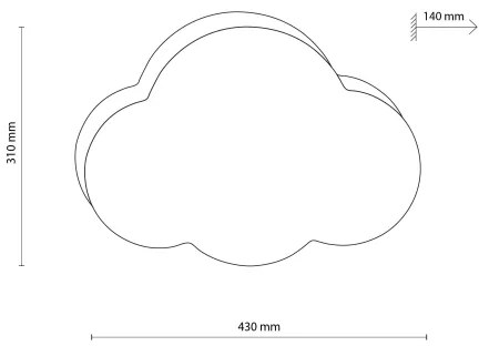 Brilagi - Detské stropné svietidlo NIMBUS MINI 2xE27/15W/230V 31x43 cm modrá