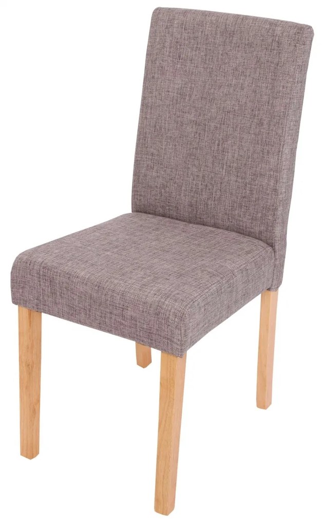 Jedálenská stolička Litta sivá látka (SET 2 ks) - Svetlo hnedá