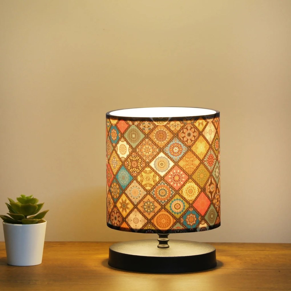 Stolní lampa Elena černá/vícebarevná