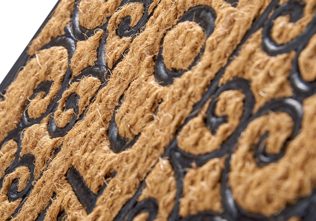 Rohožka Mix Mats Cocos 105557 - na von aj na doma, 45x75 půlkruh, hnedá, chodba / predsieň, Hanse Home