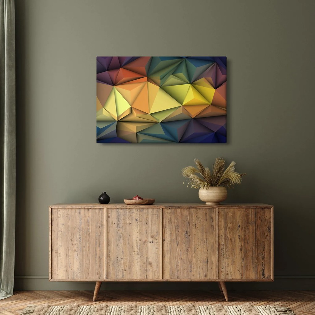Obraz - Polygonálna 3D abstrakcia (90x60 cm)