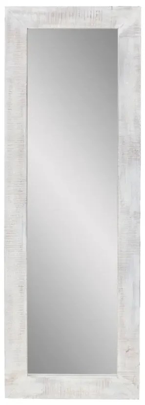 furniture-nabytek.cz - Masívne zrkadlo Mackay z mangového dreva, lakované, biele – 50×150 cm