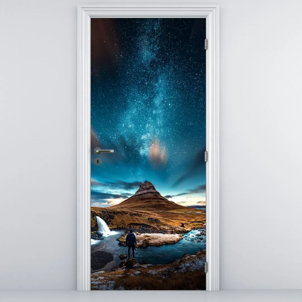 Fototapeta na dvere - Modrá mliečna dráha (95x205cm)