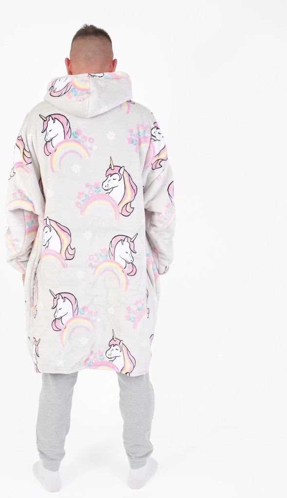 Baránková mikina mikroplyš – Jednorožec veľkosť L