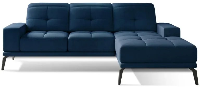 Rohová sedacia súprava Tempo, pravá, modrá (monolith 77)