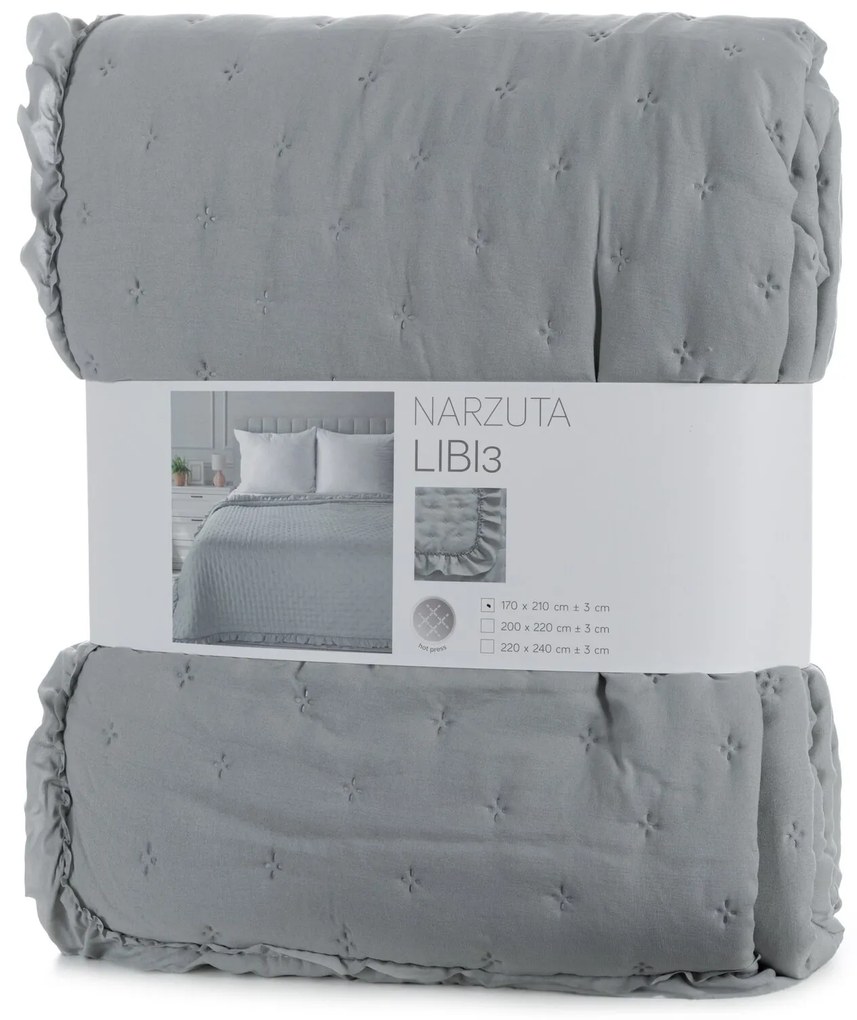 PREHOZ NA POSTEĽ LIBI3 220X240 CM STRIEBORNÝ
