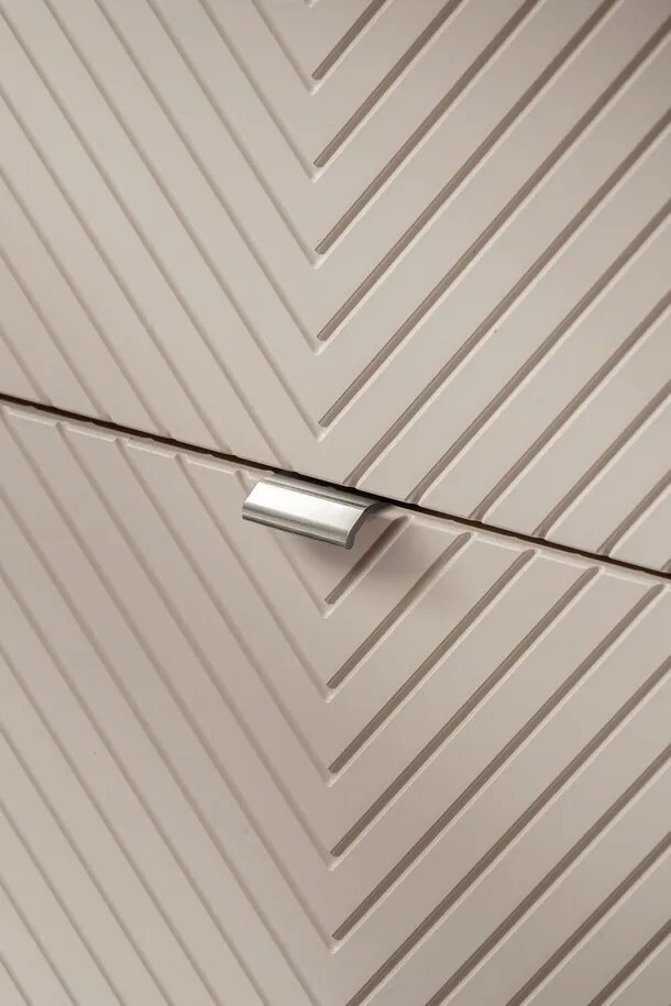 Závěsná skříňka Viva Cashmere s deskou a umyvadlem 80 cm kašmír/bílá