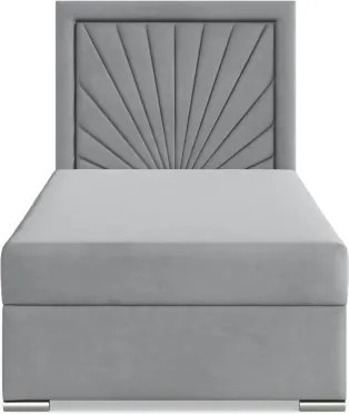 Čalúnená posteľ VICENZA Velvet 90×200 cm svetlosivá